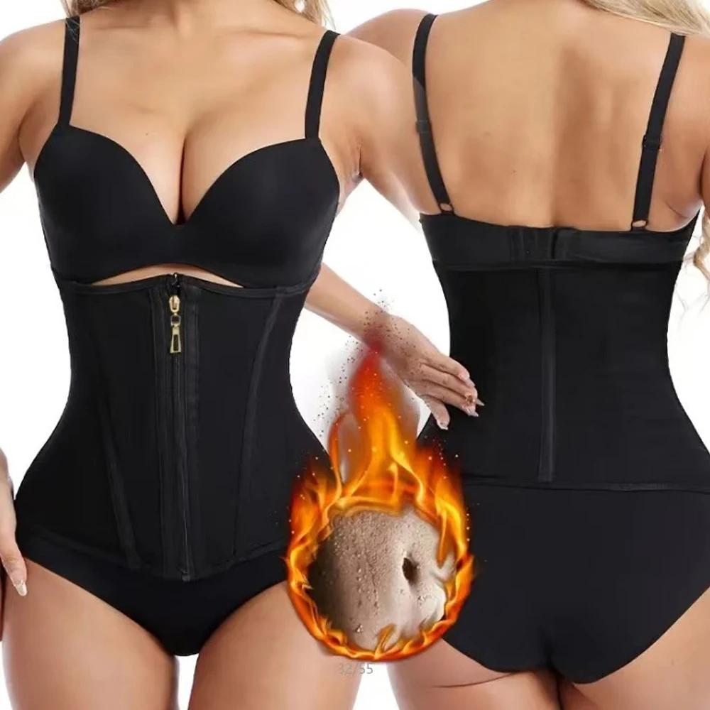1 Stück Taillentrainer für Frauen Bauchkontrolle Workout Taillenkorsett Shapewear Postpartum Körperformer mit Reißverschluss und Haken – Detail 1