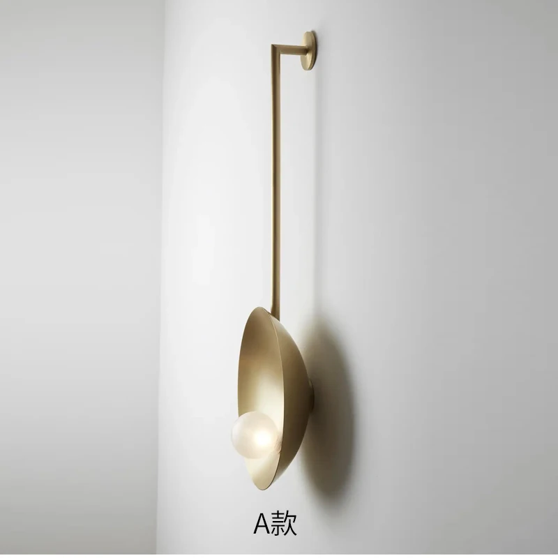 الجدار ضوء المصباح المعدني الفاخر الإبداعي شخصية غرفة المعيشة غرفة نوم أباجورة الجهاز الشمال الحديثة بسيطة الممر #4