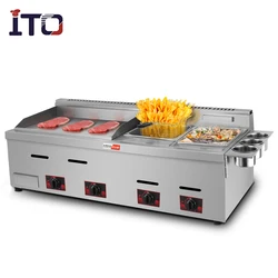 Multi-Function Deluxe Combi-ovens gas griddle with deep fryers