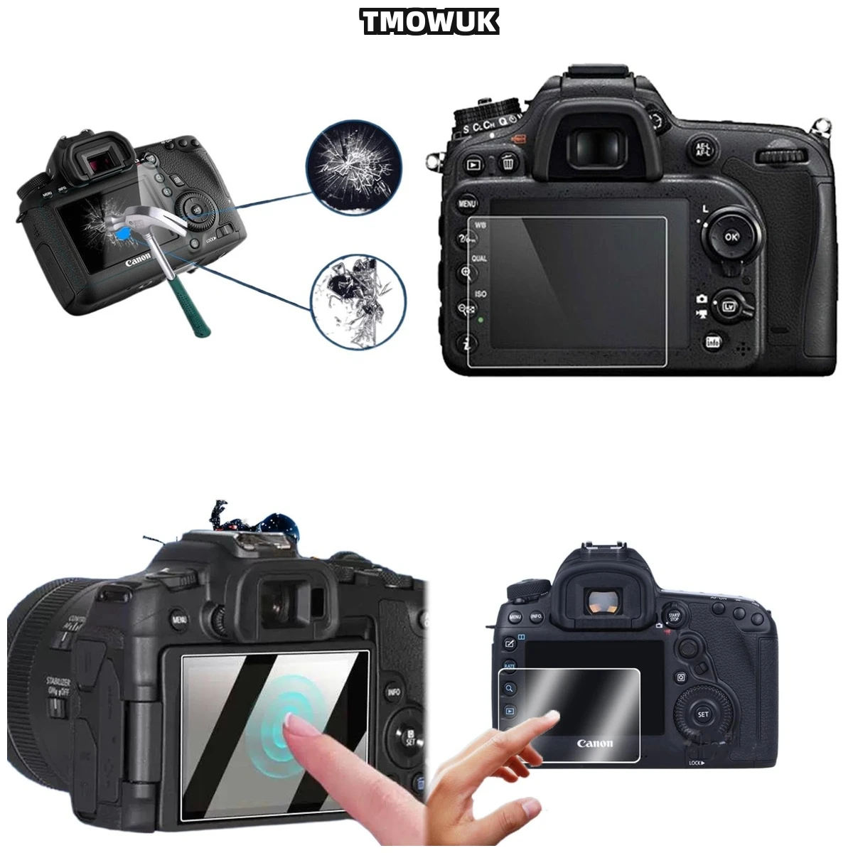 

For Canon 70D 80D 90D 7DIII 6DII 700D 750D 60D 77D 800D, Dust Repellent, High Quality Glass.