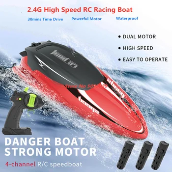 High speed big RC racing boat 2.4G remote control speedboat 100M 30Mins RC ship boat waterproof toy children gifts RC toys