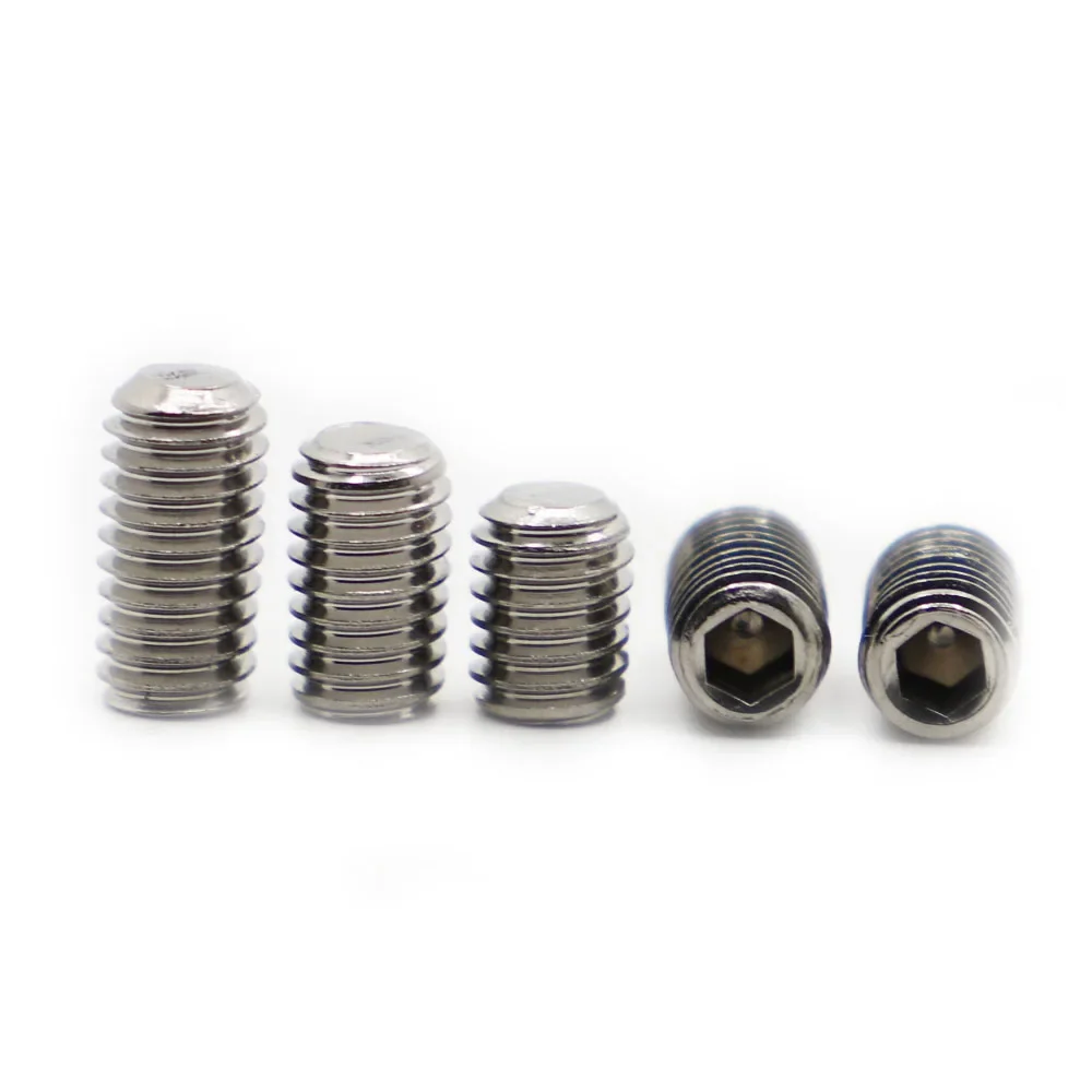 M1.6 M2 M2.5 M3 M4 M5 M6 M8 M10 M12 M16 304 Stainless Steel Allen Hex Hexagon Socket Cup Point Grub Set Screw Bolt DIN916