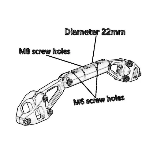 Imagen 2 del producto Para Royal Enfield Himalayan 411 400 Bullet/Meteor/Classic 350 500 Interceptor 650 INT650 barra transversal de equilibrio de motocicleta soporte de teléfono
