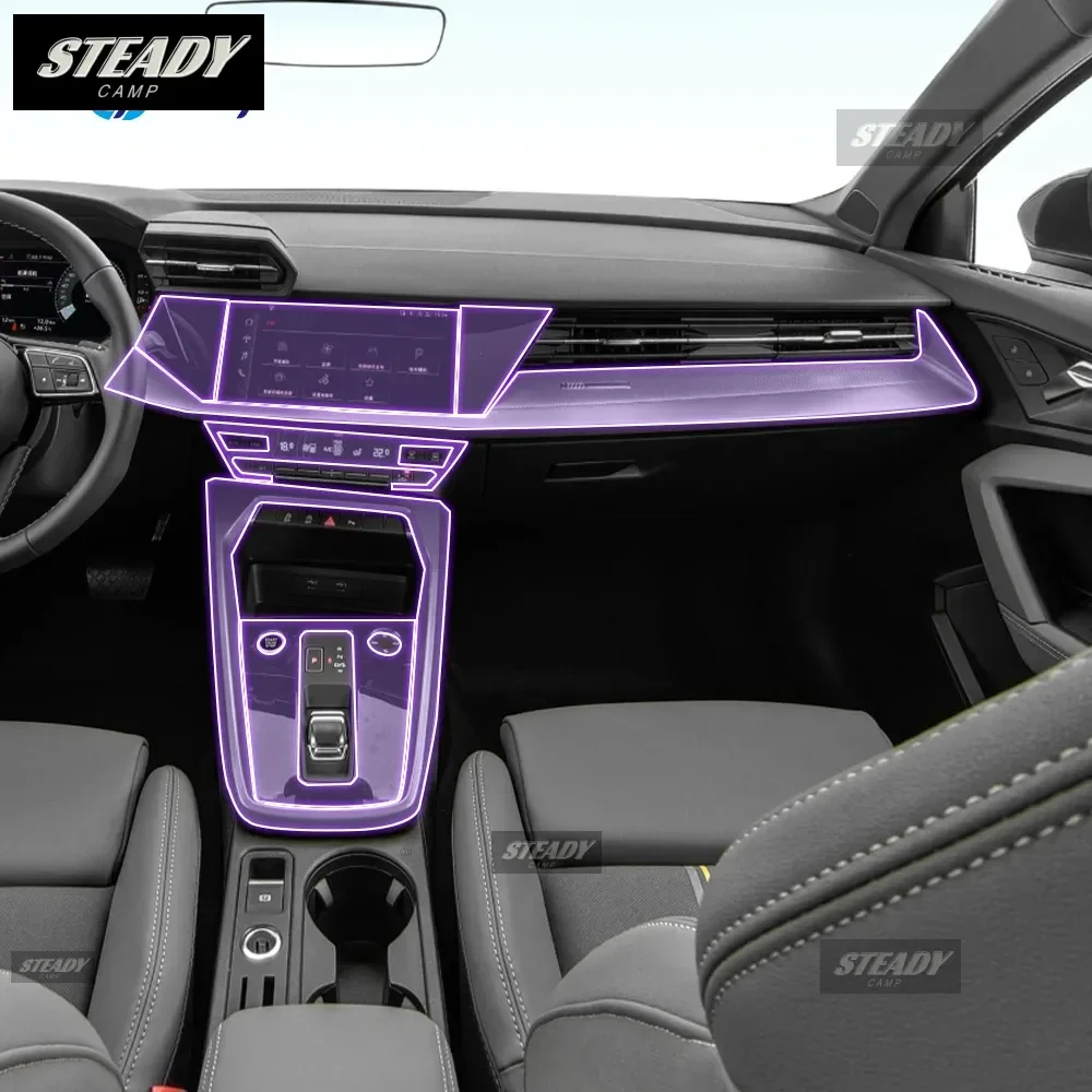 

For Audi A3 8Y 2021-2023 Car interior Center console transparent TPU Paint protective film Anti scratch sticker LCD screen PPF