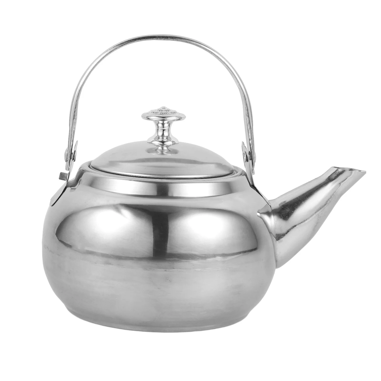 Stainless Steel Tea Kettle Cold Water Use Ergonomic Handle Heat Resistant Smooth Spout Portable For Camping Picnic Kitchen