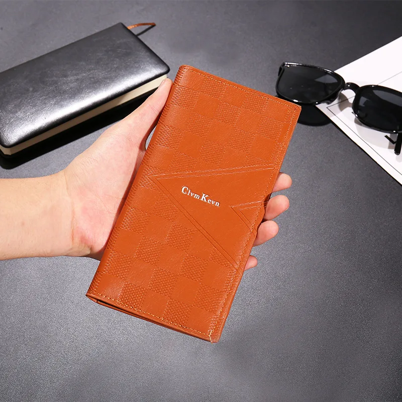 

High Capacity Long Men Wallet Luxury PU Leather Coin Purses Male Clutch Multi-Card ID Credit Bank Card Holder Vertical Wallets