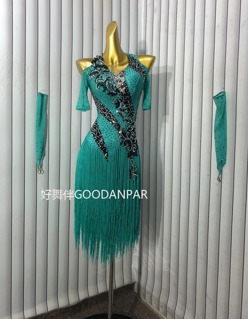 社交ダンスドレス競技ドレスラテンドレス女性激安ラテンドレスワンピース色変更可能デザイン変更可能