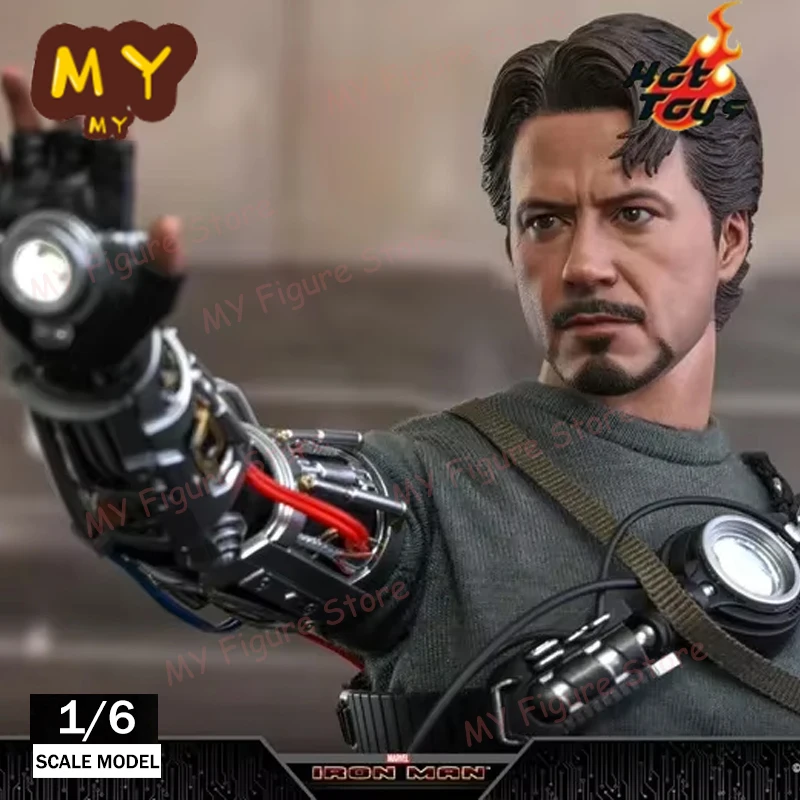 Original Hot Toys Tony Stark Action Figure 1/6 Mech Test Version Iron Man Anime Figures HT MMS582 Statue Mechanical Collect Toys