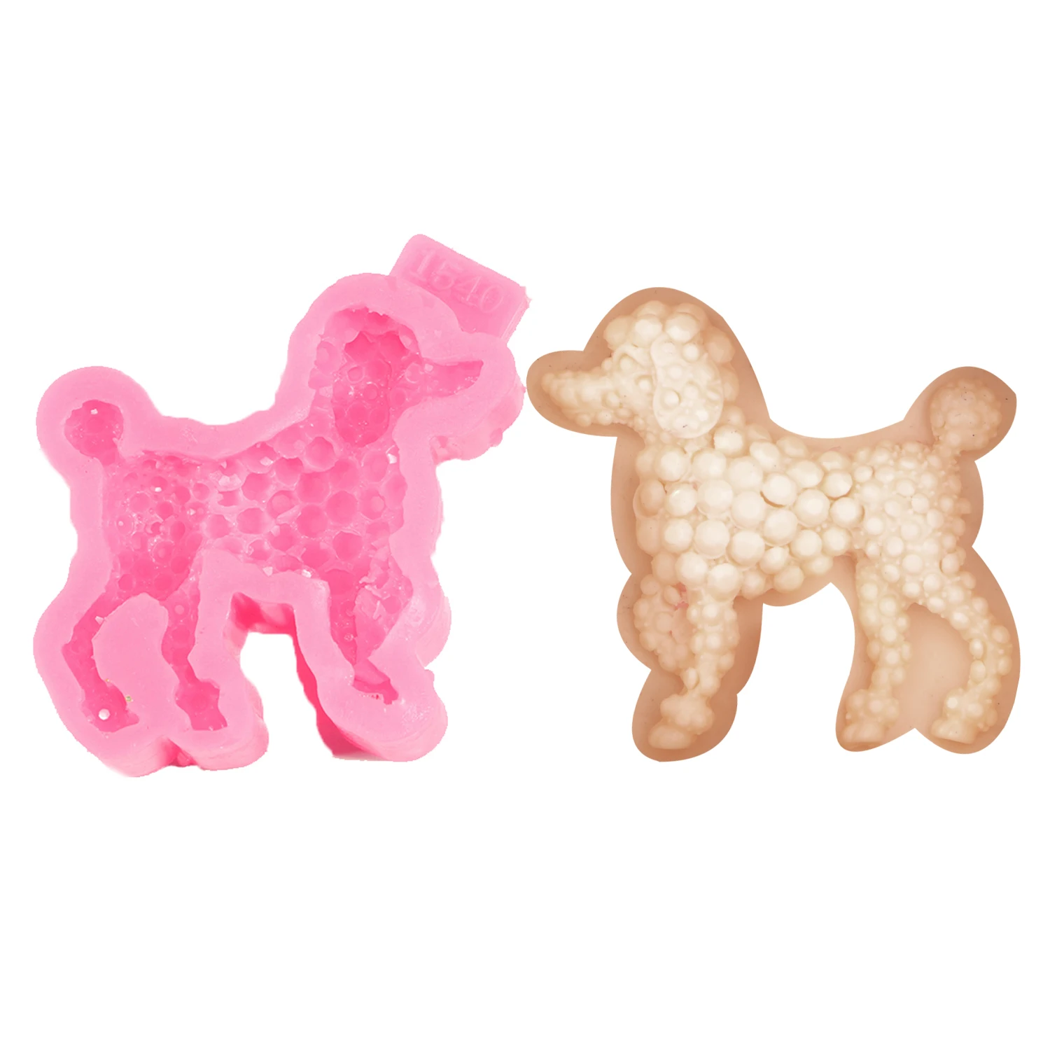Molde de silicona para caniche, Teddy, perro salchicha pequinesa, moldes para Chocolate y Fondant, joyería de resina epoxi artesanal, molde de fundición