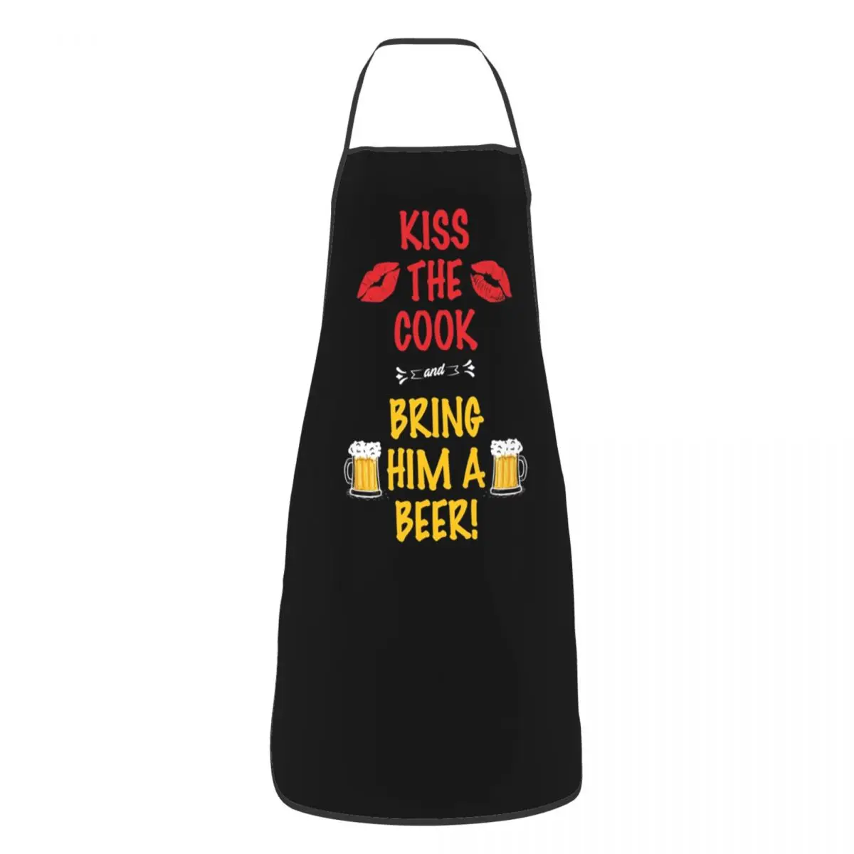 Retro Kiss The Cook Apron Women Men Unisex Cooking Kitchen Tablier Cuisine Chef Gardening