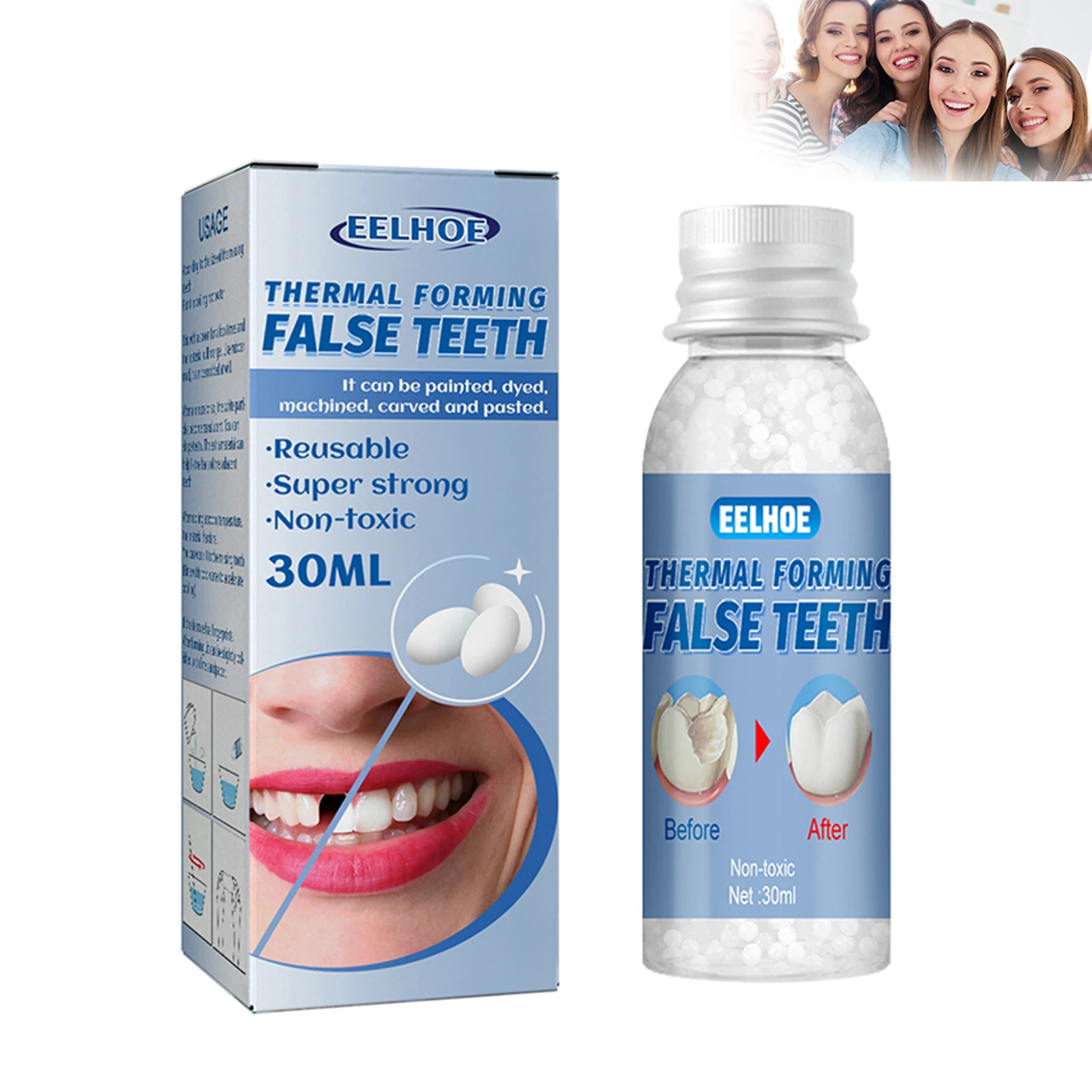 Professional Dentist Tool Granules Shapeable Teether Denture Trim Tooth Repair For Immediate and Temporary Use