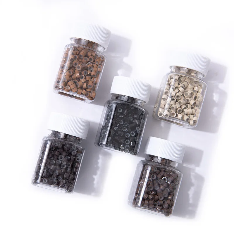 100 micro anillos de silicona para extensiones de cabello 2