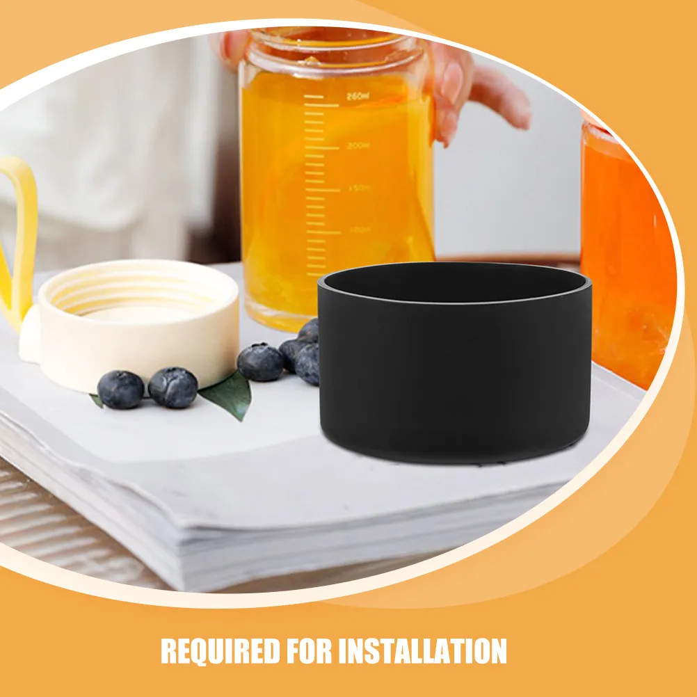 7.5cm Silicone Sleeve for Glass Cups Anti Slip Protective Minimalist Design Travel Daily Use Bottle Bottom Protector