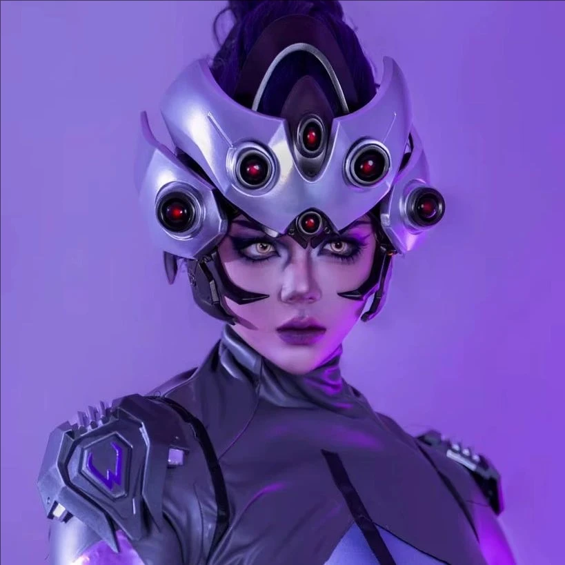 

Black Lily Mechanical Mobile Helmet Mask Luminous Prop COS Wear Blizzard Game Periphery