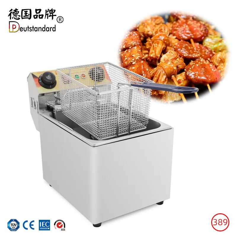 Electric stove oil pan commercial stainless steel electric stove fritters fries, chicken drain machine frying snack equipment