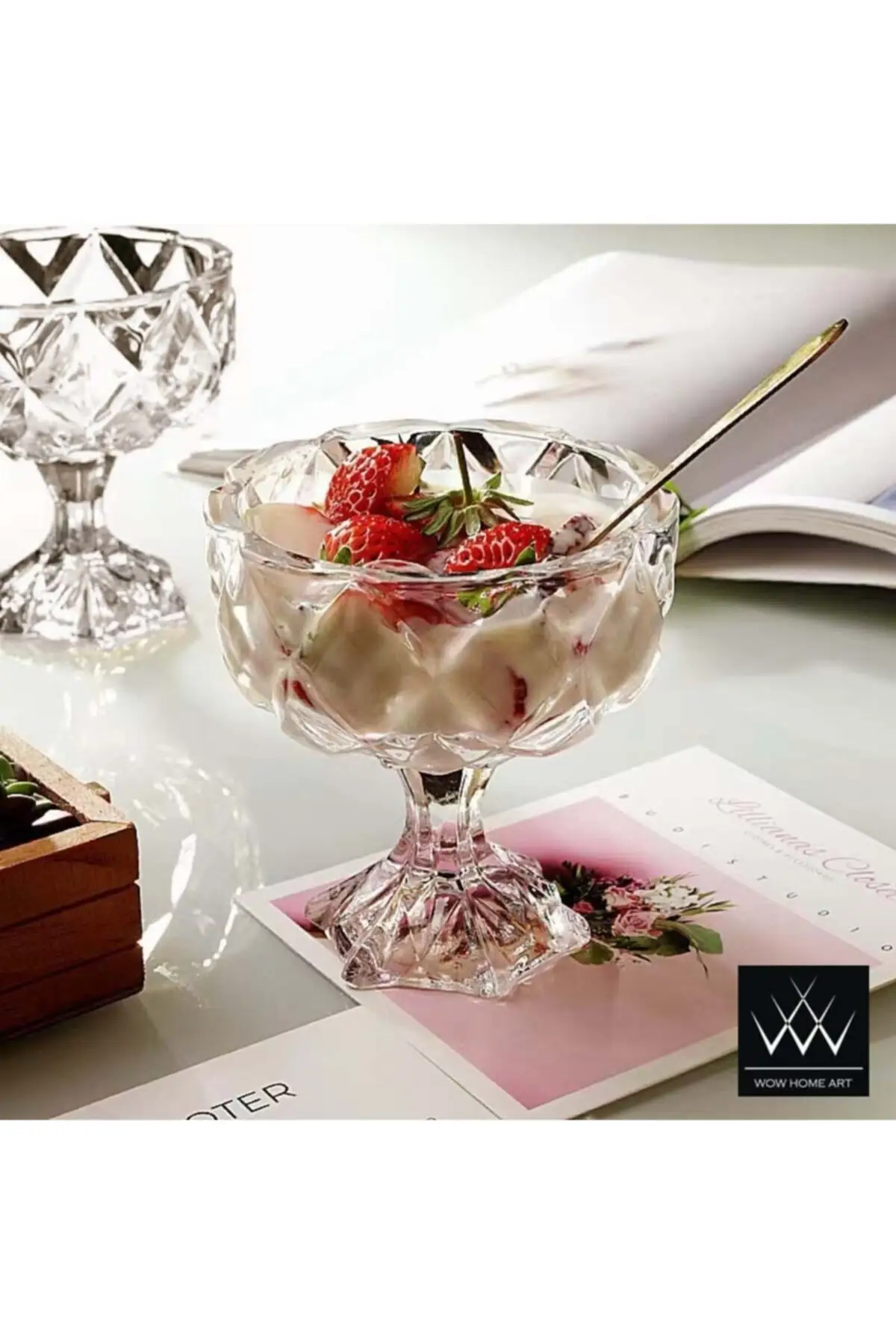 

Art - 6 Pcs Glass Footed Bowl-Ice Cream-Sugar ductile