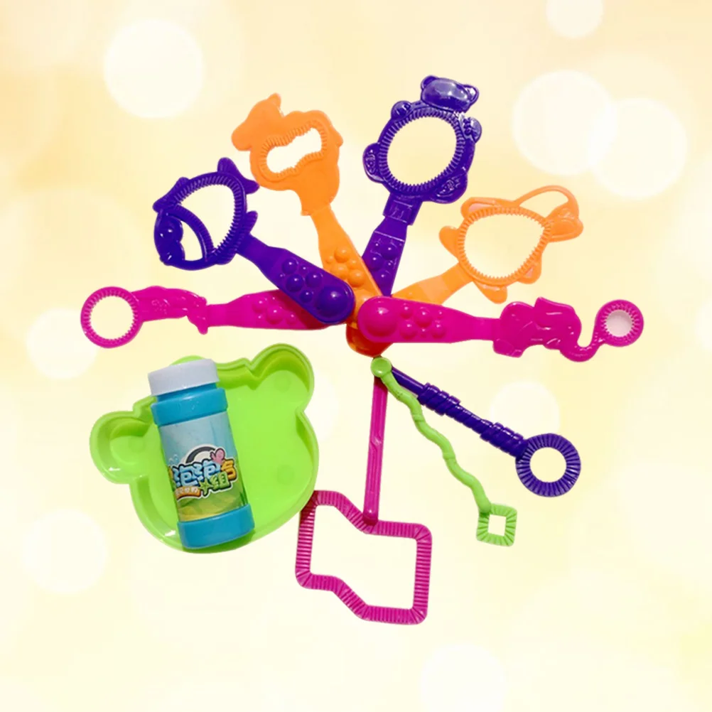 11 pezzi per bambini che soffiano set di bolle kit leggero per creare bolle a forma di animale dei cartoni animati per intrattenimento per bambini ragazzi ragazze