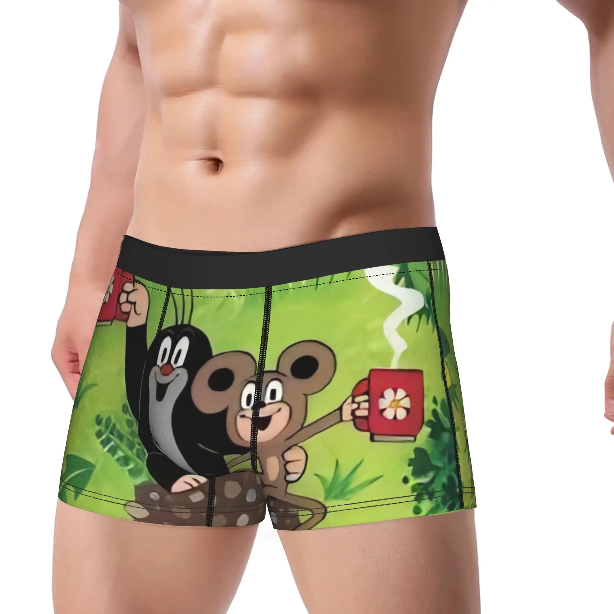 Little Mole Underpants Breathbale Panties Men's Underwear Little Mole Comfortable Shorts Boxer Briefs