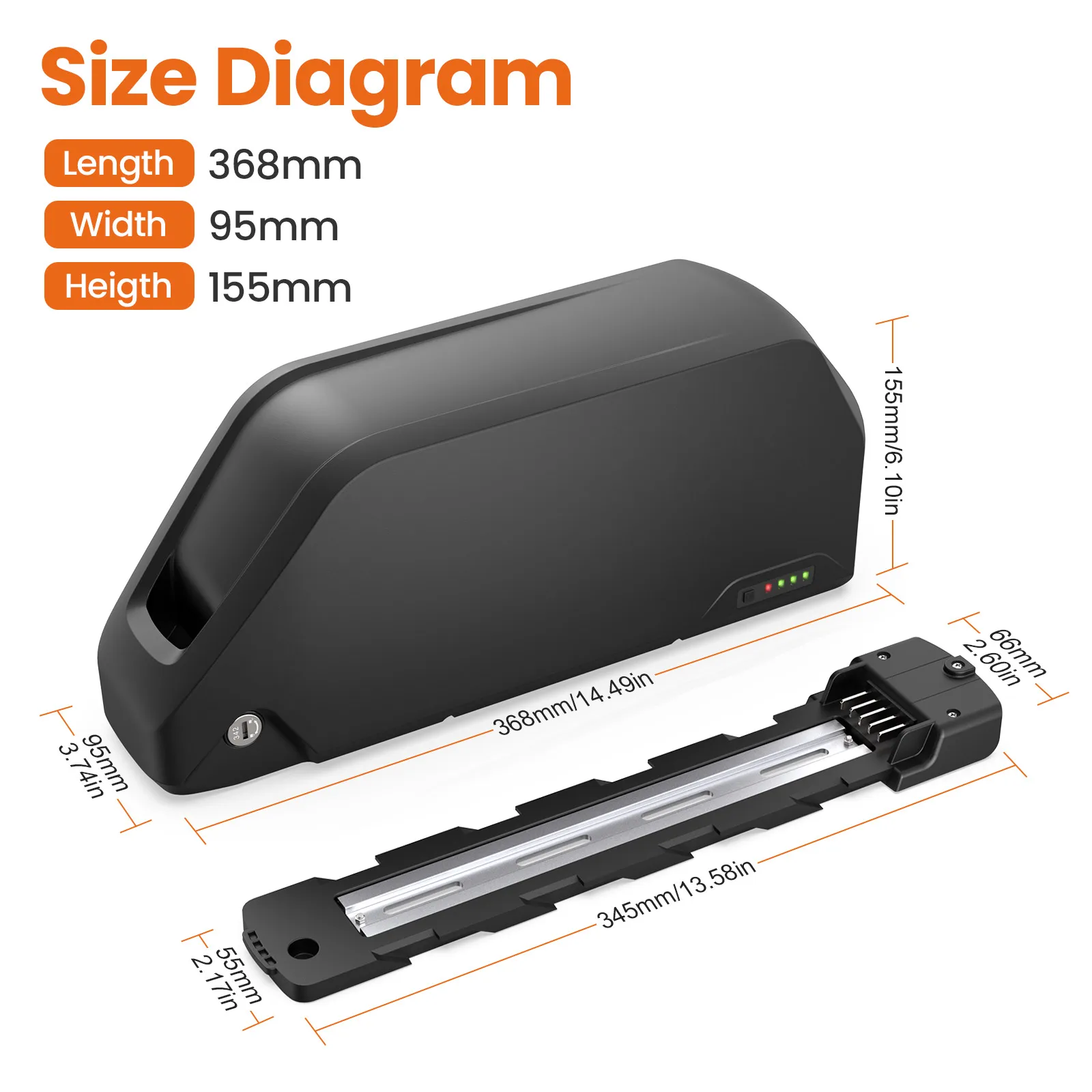 Polly Ebike Battery 48V 25AH 60V 20AH 21700 Cell Lithium Battery Pack For BAFANG Tongsheng Motor Electric Bike Kit Hailong Electric Scooter Battery 500W 1000W 1500W 2000W