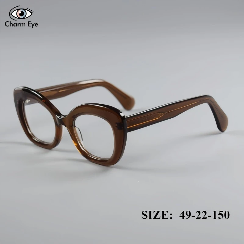 

New Fashion High-quality Thick Acetate Eyeglass Frame Retro Optical Men Women Myopia Anti Blue Light Color Changing Glasses 2220