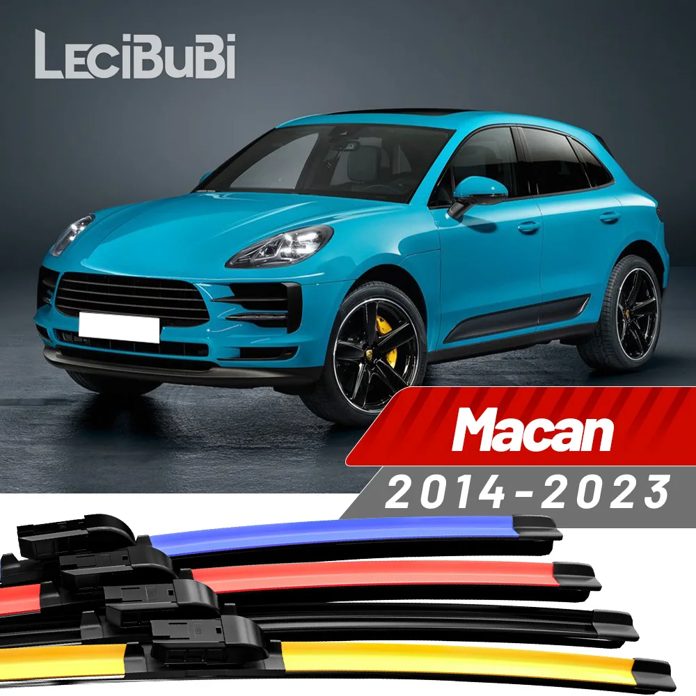2 Stück für Porsche Macan 2014–2023 2015 2016 2017 2018 2019 2020 2021 2022 Frontscheibenwischerblätter Scheibenwischer
