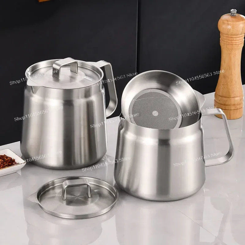 2L Multifunction Oil Filter Deep Fryer - Stainless Steel Fry Pan with Basket & Oil Jug for Kitchen