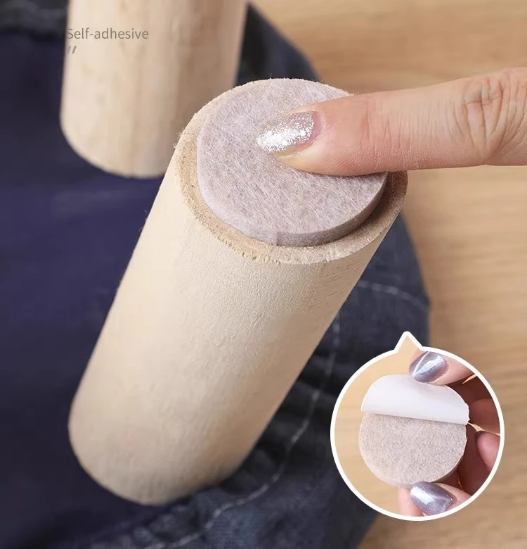 Felt Chair Leg Pads 5mm Thick Floor Scratch Protector Mat Mute Non-slip Self Adhesive Foot Pad for Furniture Accessories