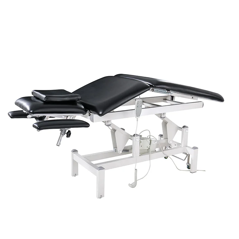 

Hot Selling Furniture Beauty Salon Motor Control Ergonomic Design Multifunctional Color Customizable Black Massage Table