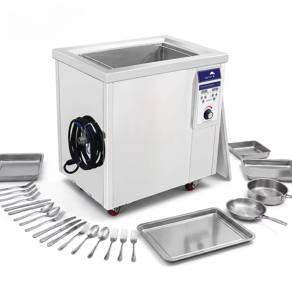 Custom 77L Industrial Ultrasonic Washer Ultrasonic Dishwasher, suitable for tableware, baking trays, and frying pans
