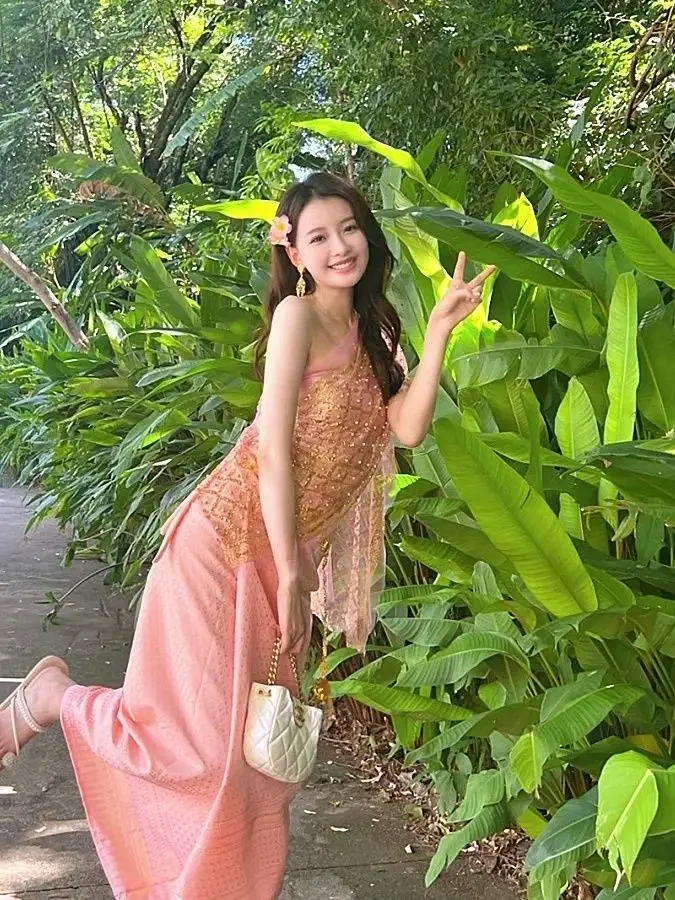 Turismo tailandês verão saia estilo chinês Xishuangbanna Dai saia dança étnica roupas estilo étnico