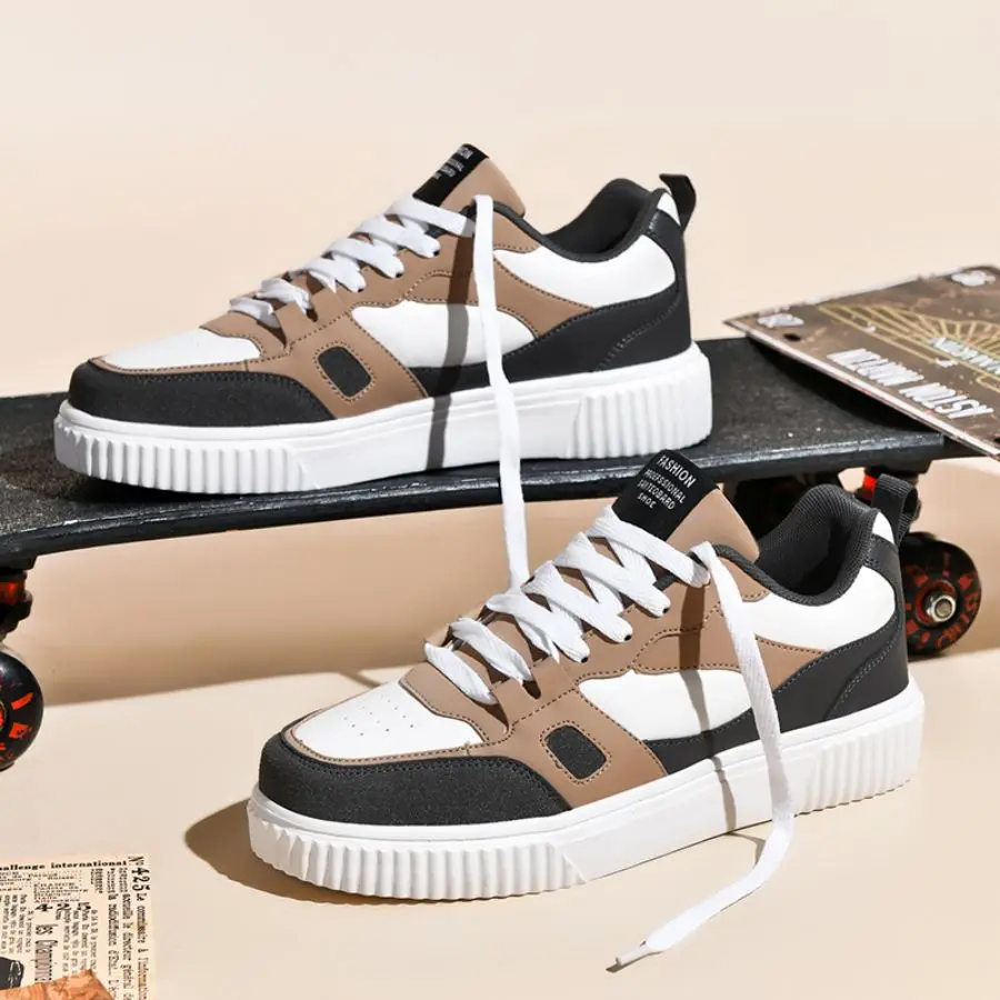 Men's Low-Top Skate Shoes, Retro Checkered, Versatile and Comfortable Men's Shoes, Casual, Simple and Trendy Skate Shoes