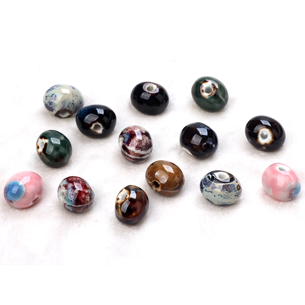 3Pcs/Bag 19MM Ceramic Round Dispersed Beads DIY Handmade Bead Material Bracelet Necklace Jewelry Loose Bead Accessories