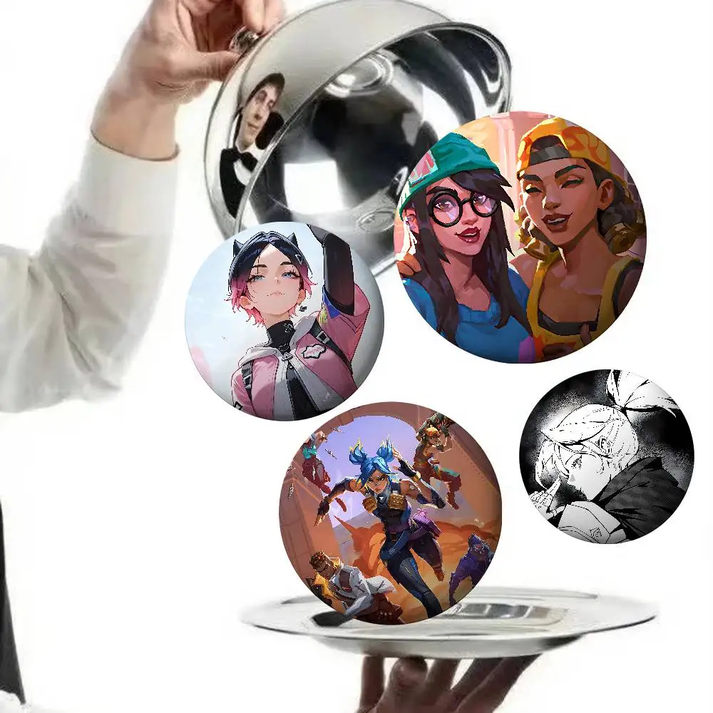 Hot Game V-VALORANT Badges Button Creative Funny Quotes Badge Clothes Backpack Jewelry Gift For Kids Friends