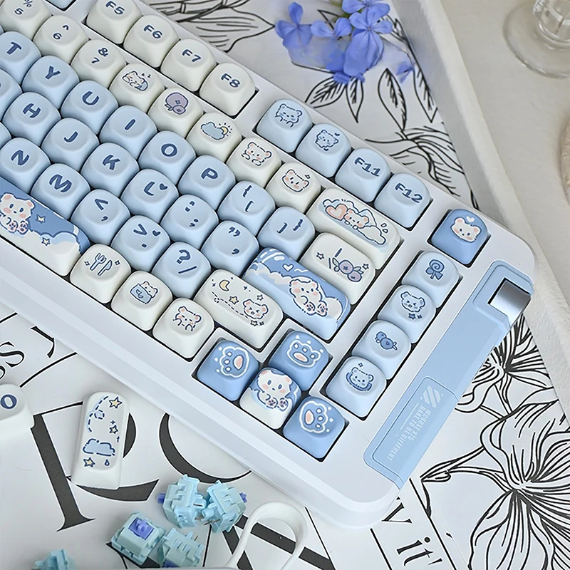 132Keys Ice Cream Puppy PBT Keycaps MOA Profile Dye-Sublimated Keycap Set For Mx Cherry Gateron Switch Mechanical Keyboard Kit image 4