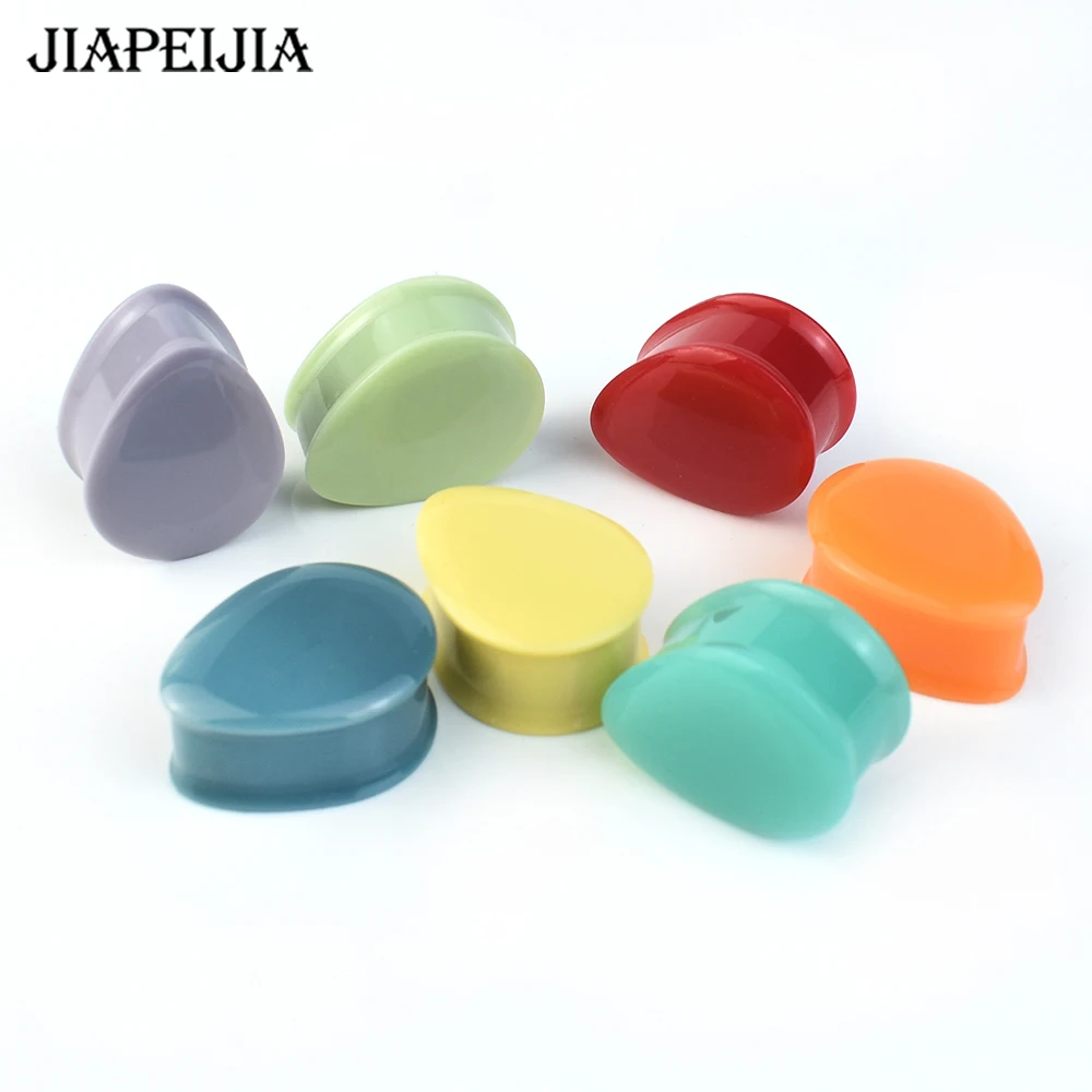 8-30mm Acrylic Ear Gauges Plugs Stretching Double Flared Expander Tunnels Saddle Plugs Body Jewelry