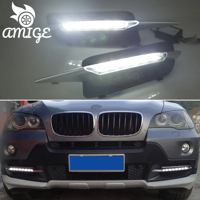 LED DRL Daylights For BMW X5 E70 2007 2008 2009 - 2010 Auto Dimming Function 12V LED Daytime Running Headlights