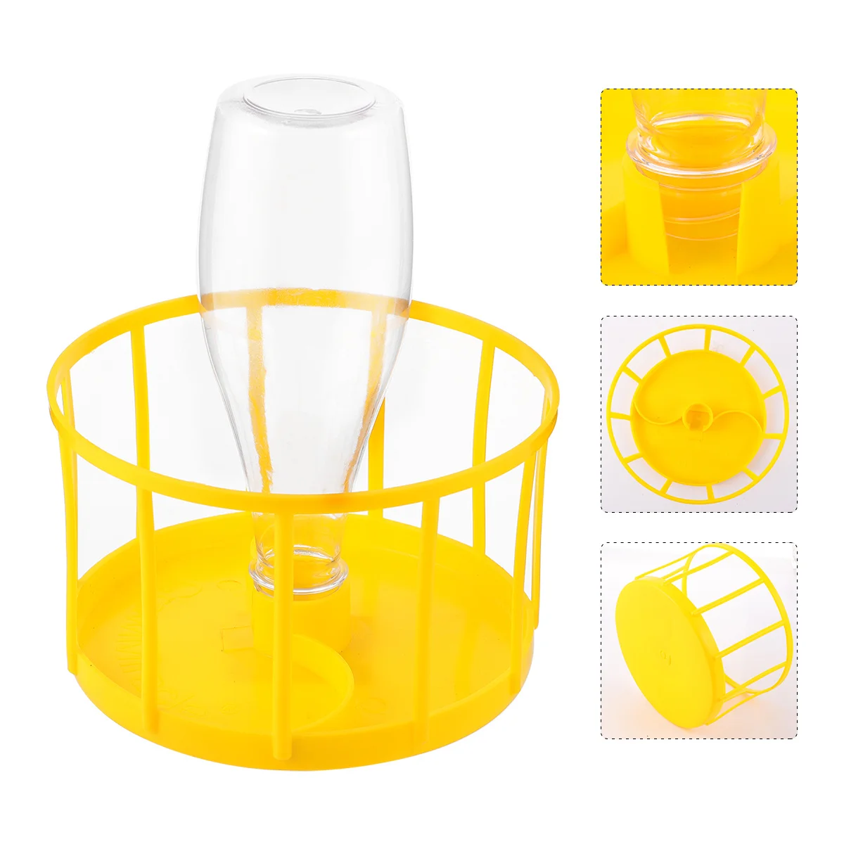 

Reptile Water Feeder Yellow Food Bowl Detachable Pet Feeding Supplies for Lizard Turtle Frog Snake Bullfrogs Reptile Pet Water