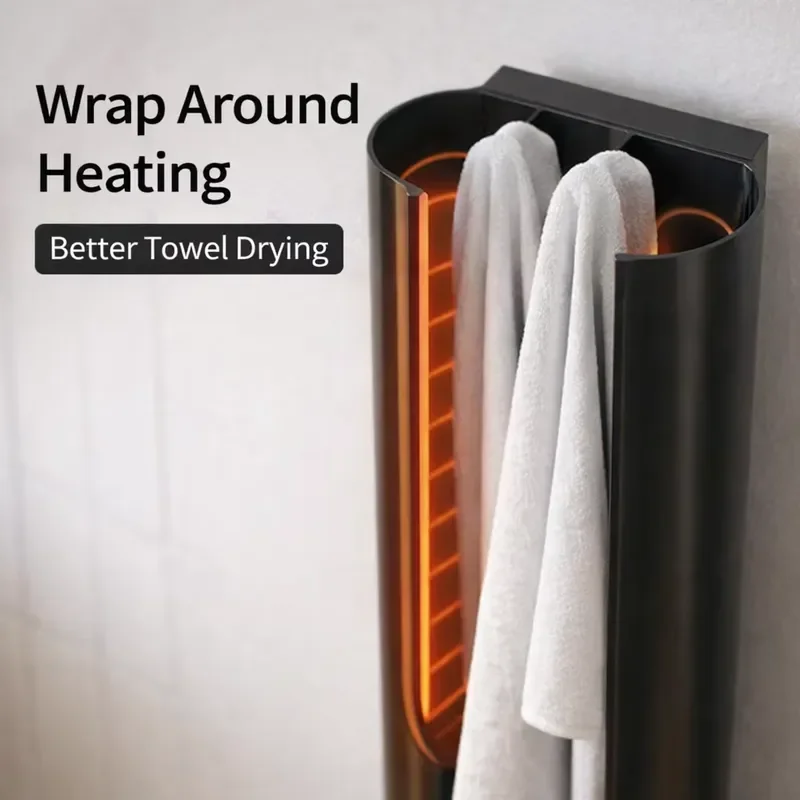 Stainless Steel Electric Towel Warmer Vertical Heated Rail Bathroom Accessory Circulating Heat Dryer Rack Home Decor Item