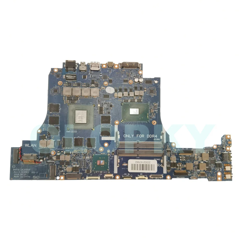 BAP10 LA-D751P للوحة الأم للكمبيوتر المحمول DELL ALIENWARE 15 R3 17 R4 مع وحدة المعالجة المركزية i7-6700HQ i7-7700HQ i7-7820HK GTX1070/1060 وحدة معالجة الرسومات 0FCWVF 00DGP