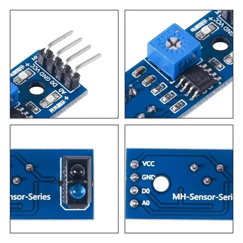 10pcs TCRT5000 Infrared Tracking Sensor Module Adjustable Line Finder for Smart Car Robot Black White Detection