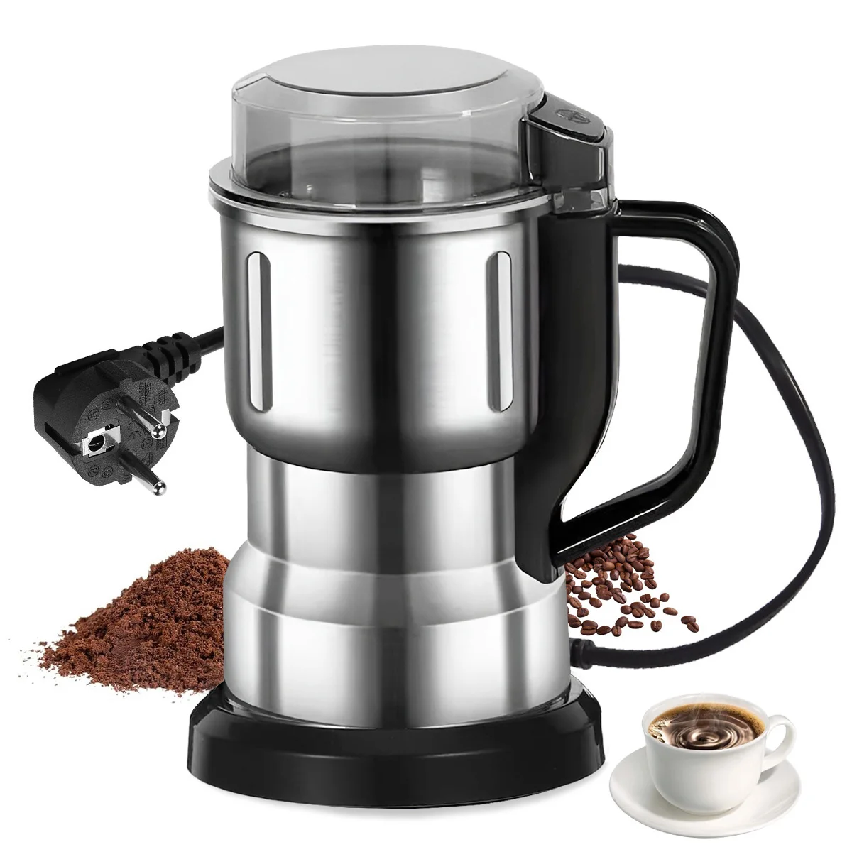 

Electric Multi-Function Grinder 500ml Baby Food Processor 200W Kitchen Grain Nut Bean Coffee Spice Pepper Grinder 4 Blades