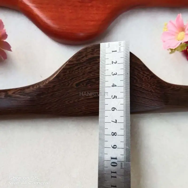 عصا كشط من الخشب الطبيعي لتدليك الكتف والرقبة والساق ولوحة غواشا ومكشطة سبا سريعة وتدليك مساحة كبيرة وتخفيف آلام الرقبة