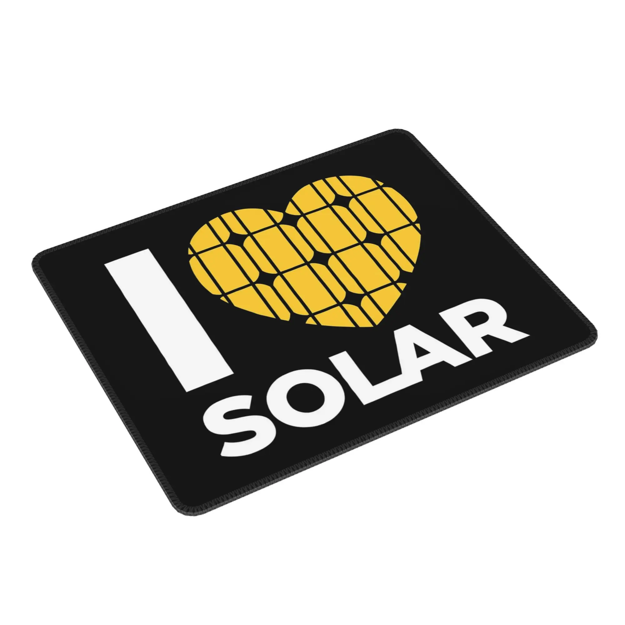 I Love Solar (블랙) 마우스 패드 컴퓨터 키보드 마우스 매트 게임용 PC 노트북 책상 매트 사무용품 테이블 매트