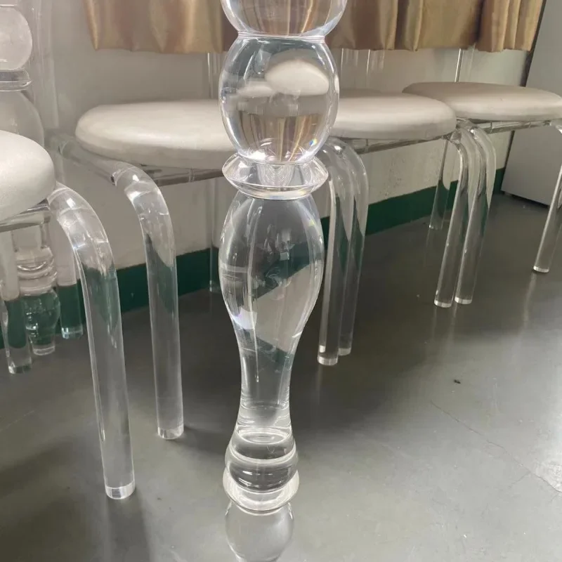 Table acrylique transparente, table de mariage, table ronde de réception de mariage, transparente