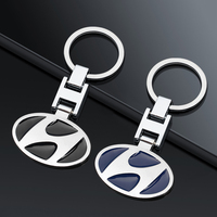 Zinc Alloy Key Ring Keychain Car Logo Accessories For Hyundai Genesis N-LINE I10 I20 I30 I40 IX20 IX35 Kona Getz Veloster