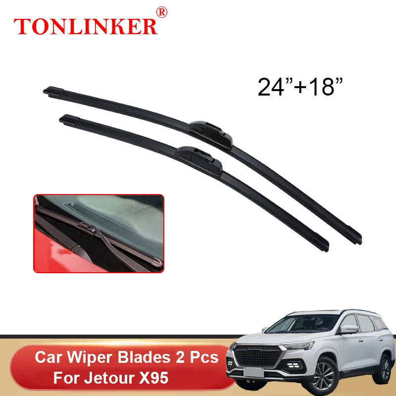 

TONLINKER Car Front Windscreen Wiper Blades For Jetour X95 2020 2021 2022 Model Car Accessories Wiper Blade Brushes Cutter