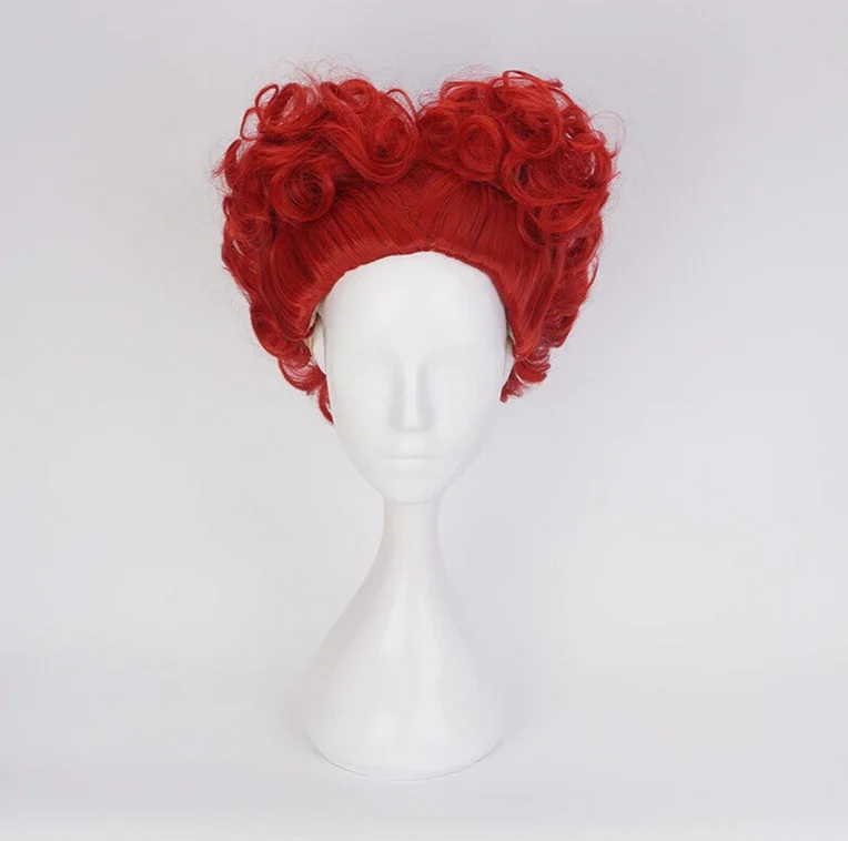 Alice in Wonderland Red Queen Cosplay Wig Queen of Hearts Costume Hair