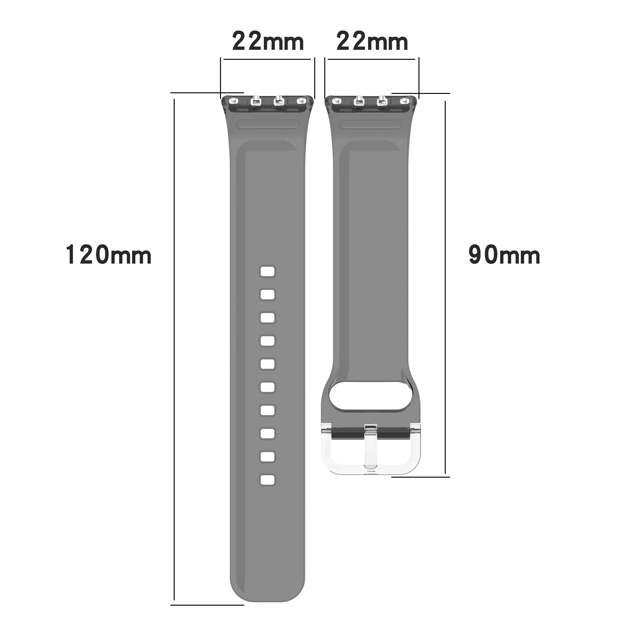 Cinturino in Silicone trasparente per Samsung Galaxy Fit 3 braccialetto di ricambio per cinturino in TPU che cambia luce per cinturino Galaxy Fit3