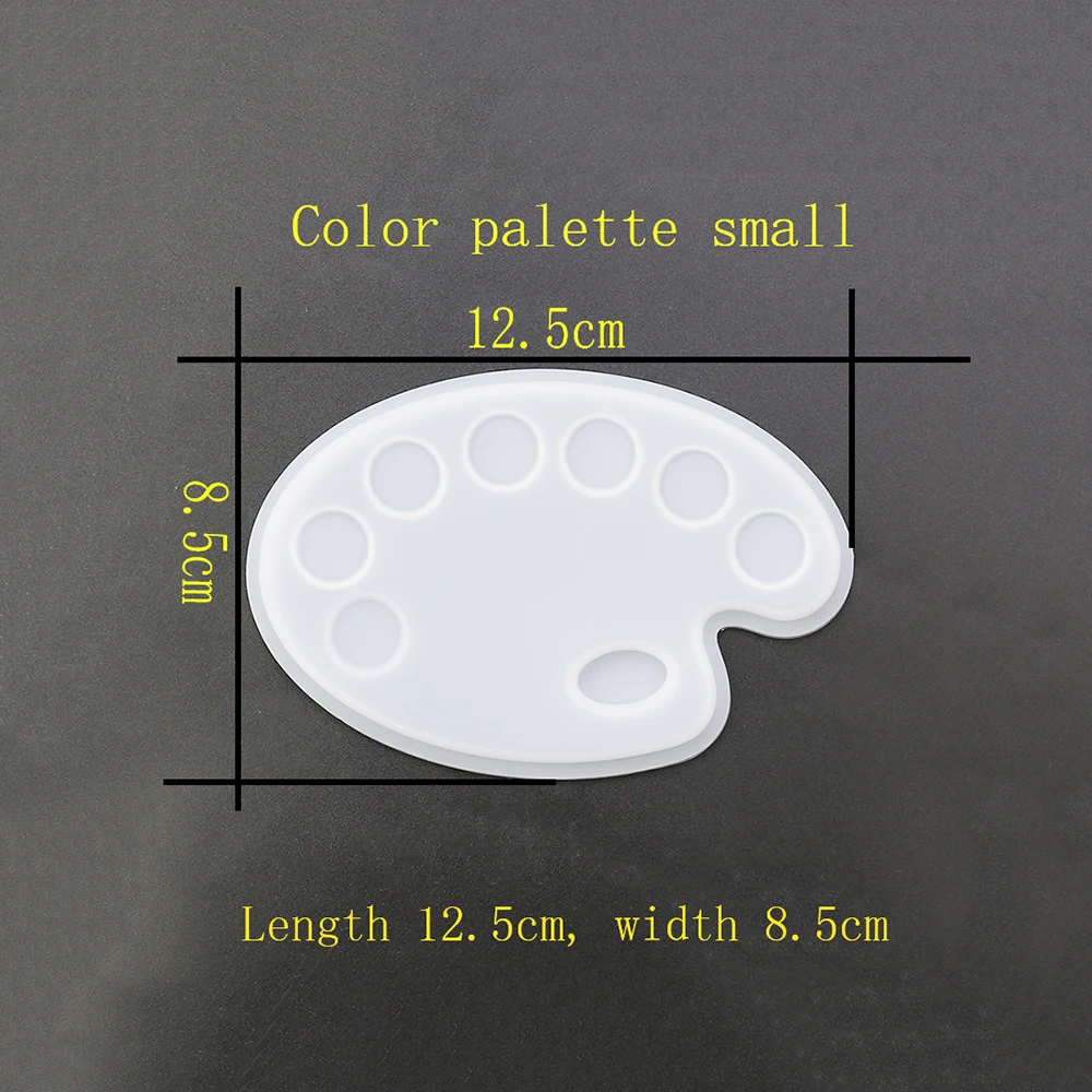 1 piece DIY adhesive drop mold tray color palette silicone mold new product art dry flower painting board silicone mold