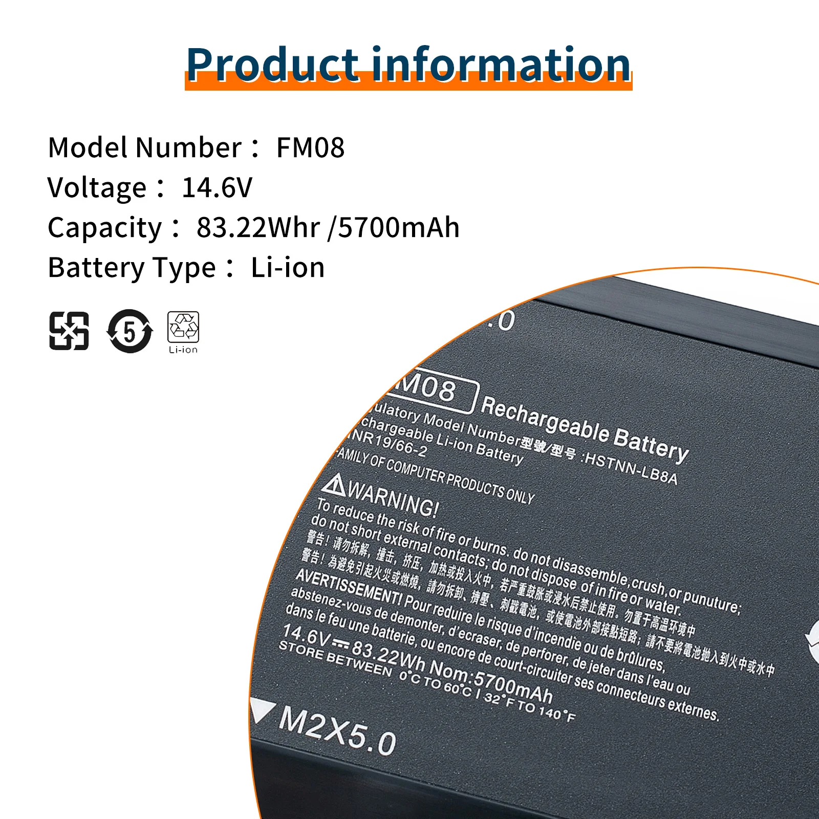 Imagem -05 - Bateria do Portátil para hp 17-an013tx 17-an014tx 17-an014ng Série Hstnn-lb8b Hstnn-lb8a 922752421 8922753-421 Fm08